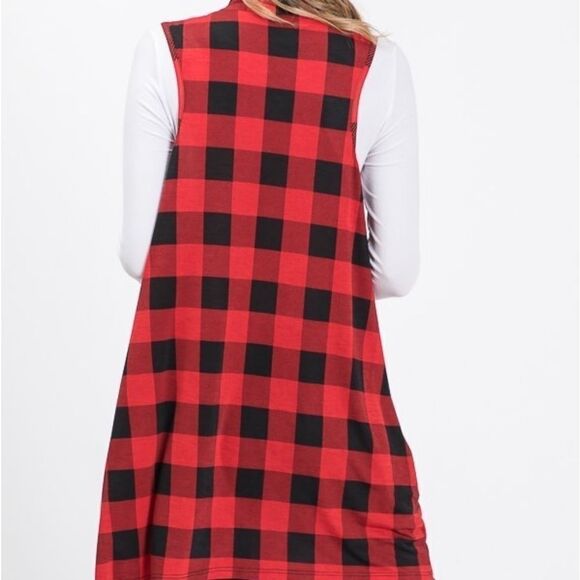 Heimish Plaid Vest RED NWOT - Picture 4 of 4